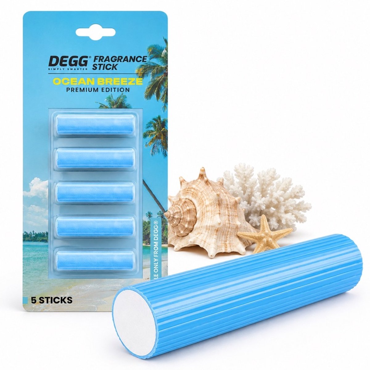 DEGG® – Geurstaafjes voor Stofzuiger – Ocean Breeze – Verfrist tijdens het Stofzuigen – 5 Stuks