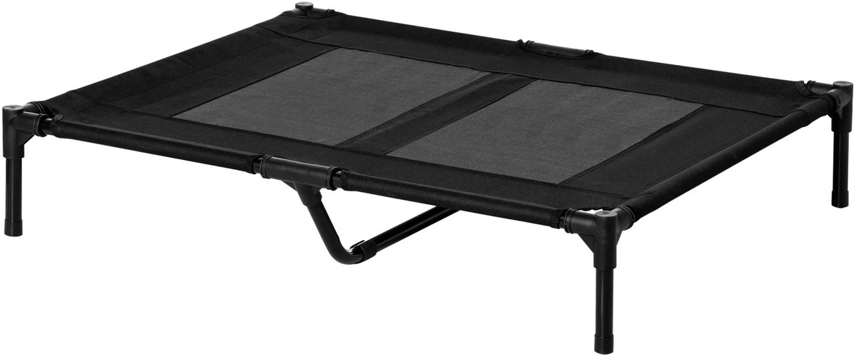 VIEMAE Hondenbed - Hondenbank - Hondensofa - Hondenzetel - Binnen & buiten - Incl draagtas - Tot 30 kg - 92x76x18cm - Zwart