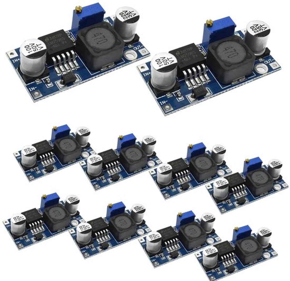 DC-DC-stap-omlaagmodule - Verstelbare spanningsregelaar - 3.2-40V naar 1.25-35V - Elektronica-componenten - Stroomverdeling - Voor doe-het-zelf
