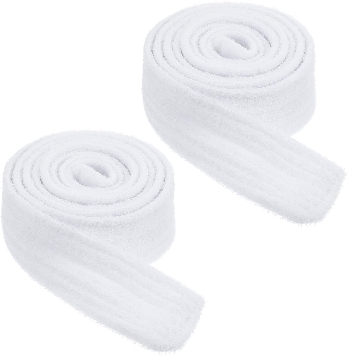 Dailygoods - 2 Stuks Vervangende Badjasriemen - Zachte Witte Flanel