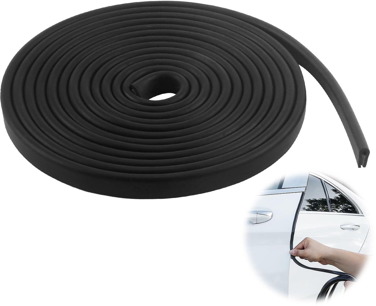 Dailygoods - Hoekbescherming Profiel - Rubberen Rand voor Bescherming van Platen en Deuren (2 mm x 3 m)
