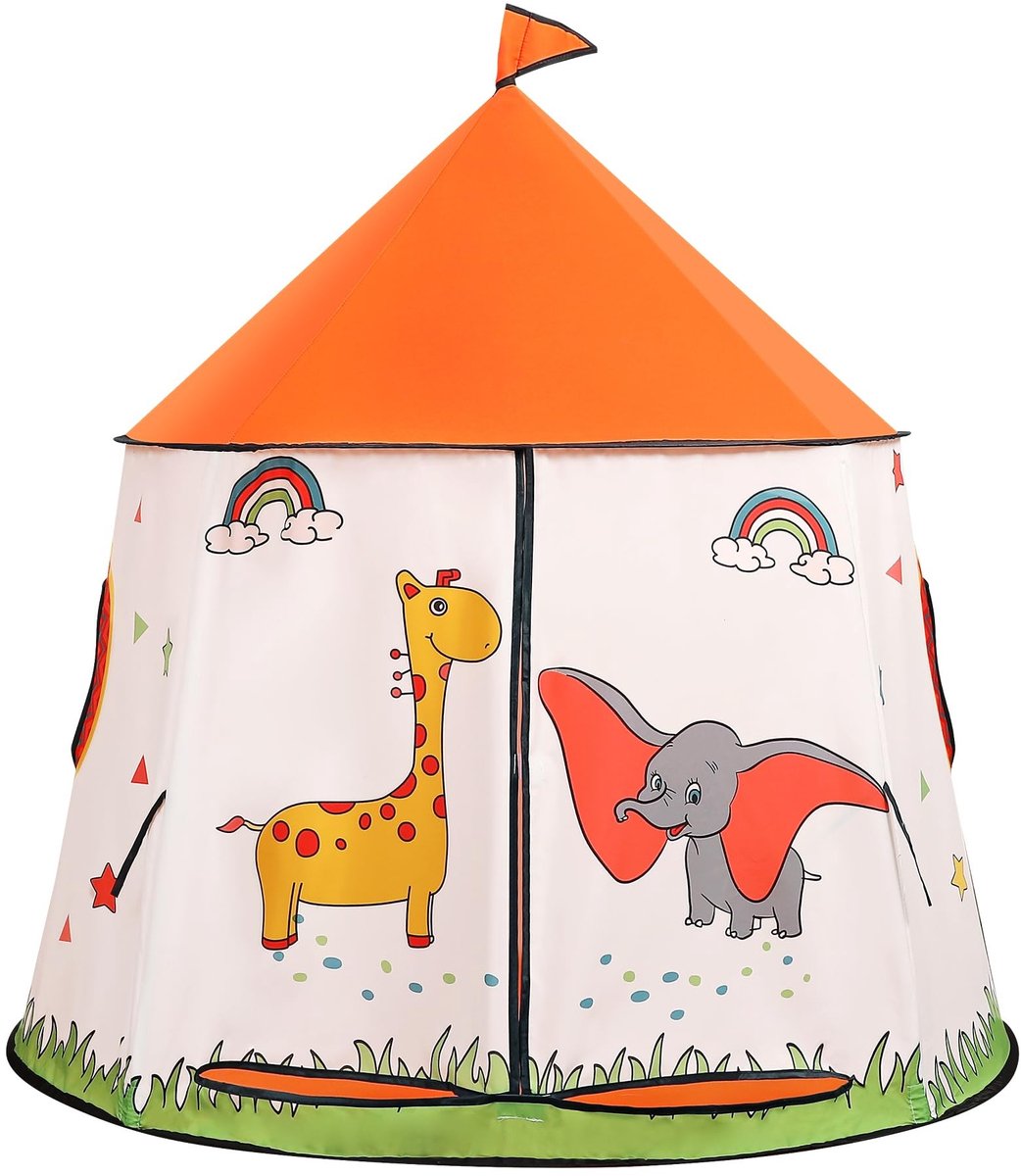 Dailygoods- Speeltent Draagbaar - Tipi Tent - Speeltent voor Kinderen - Speeltent Binnen/Buiten - EN71-gecertificeerd - Creatieve Speelervaring - Speeltentje