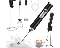 Dailygoods - Oplaadbare Melkopschuimer - Elektrische Melkopschuimer met Garde