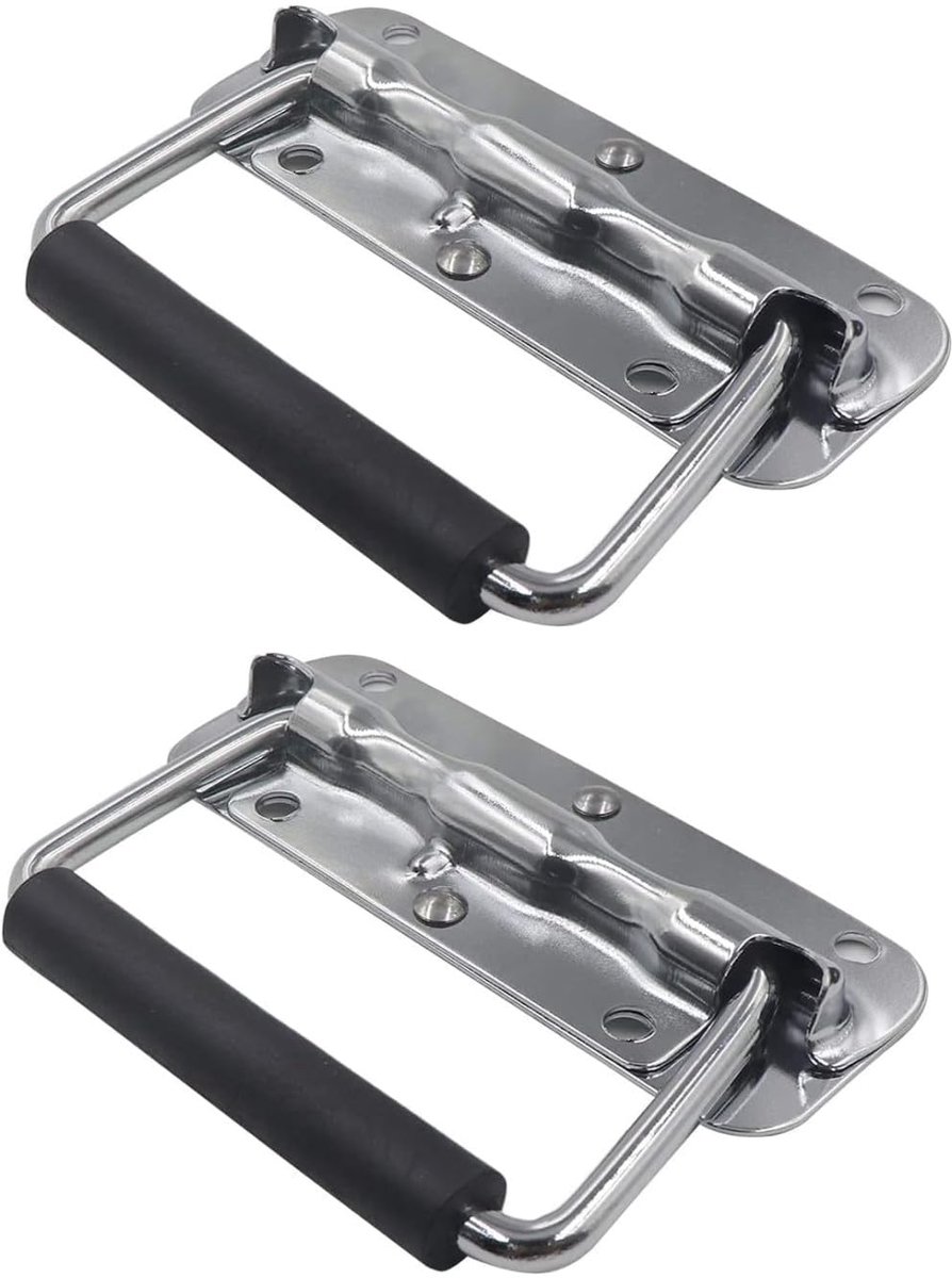 Dailygoods - Opvouwbare Stalen Handgrepen - 2 Stuks voor Gereedschapskisten
