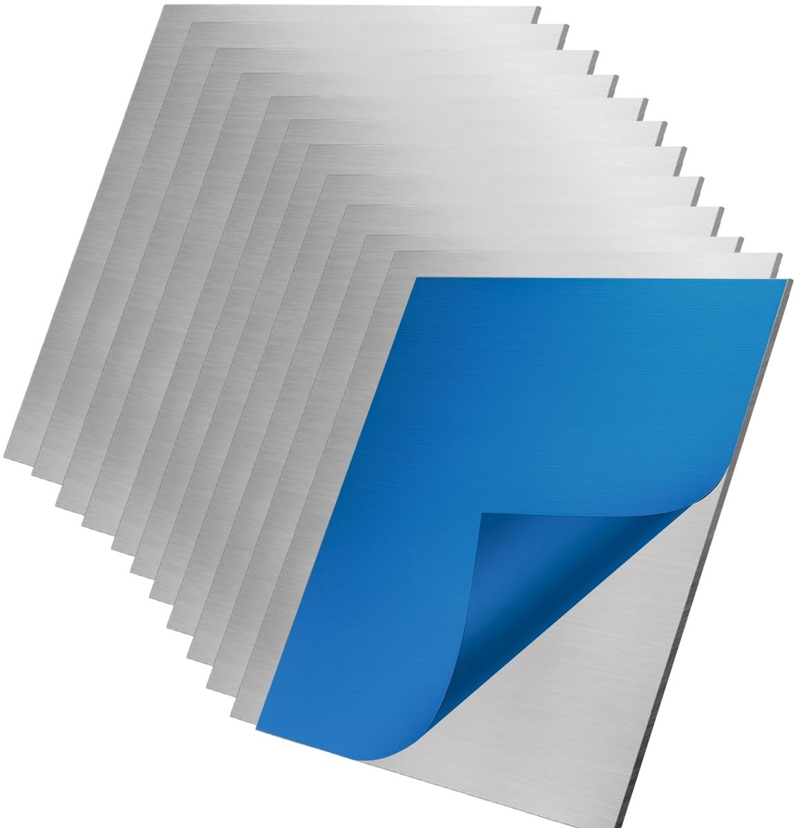 Dailygoods- Aluminiumplaat 12 stuks - 150 x 150 x 0,5 mm - Flexibele Aluminiumplaat - Corrosiebestendig - Geschikt voor Lassen/Graveren - Verwijderbare Beschermfolie - Aluminiumplaatjes