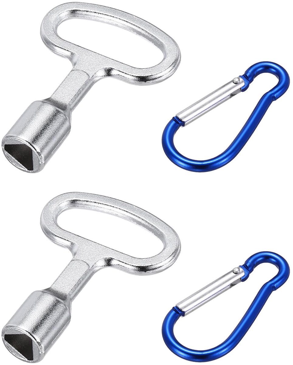 Dailygoods - Set van 2 Driehoek Sleutels - Voor Afvalbak en Meter