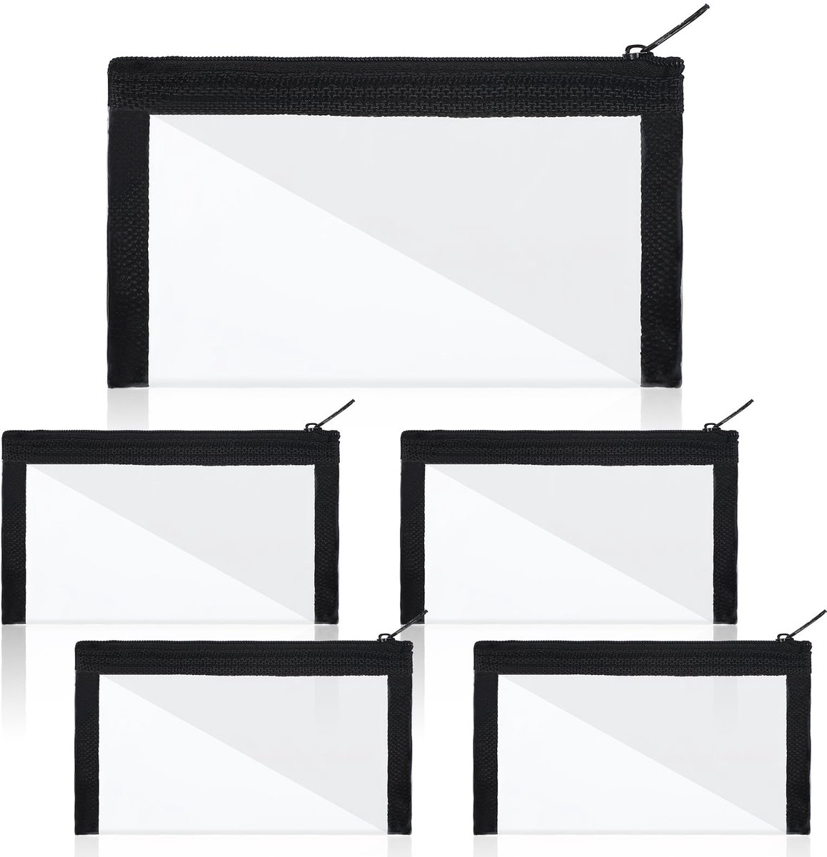 Dailygoods - 5 Stuks Transparante Reis Toilettas - Waterproof Makeup Organizer