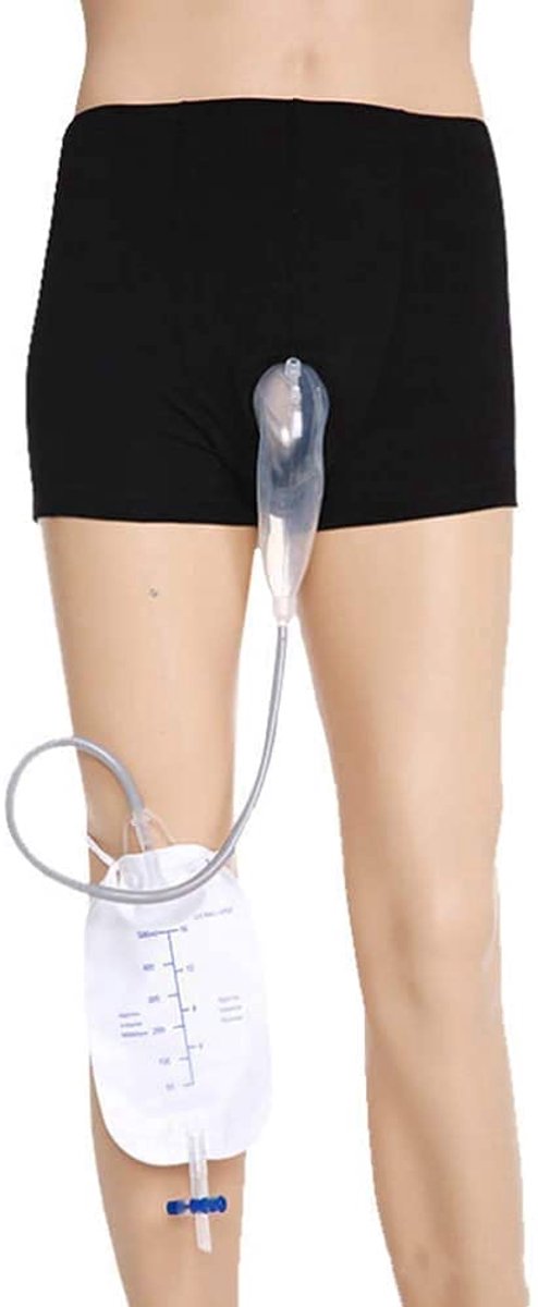 Dailygoods- Urinesysteem 500 ml - Mannelijke Urinezakhouder - Draagbare Incontinentiezak - Morsbestendige Verzameltas - Geschikt voor Bedlegerige Ouderen - Urinezak