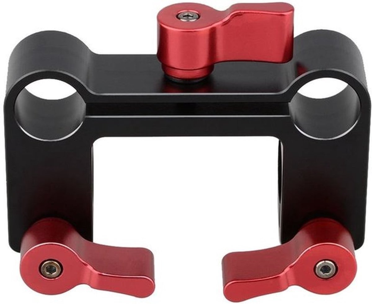 - 15mm Stang-offset Railblok - Professionele ondersteuning - Perfect voor videoproductie - 90 graden hoek - Geschikt voor DSLR - Duurzaam materiaal
