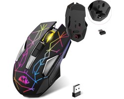ApexArte® Gaming Mouse Wireless - Gamingmuis Draadloos - Computermuis - Ergonomisch