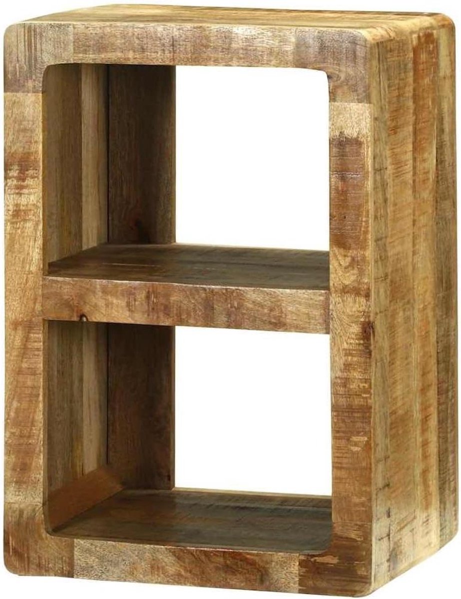 Tv-kast Massief Hout - Dressoir Woonkamer - Opbergen Media - Robuuste Constructie - 36 x 30 x 54 cm - Bruin