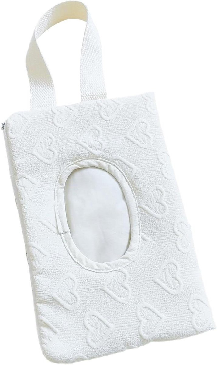 Wet Wipe Holder Bag - Wipes Dispenser Case - Hygiëne Onderweg - Houdt Wipes Fris - 15x23 cm - Wit