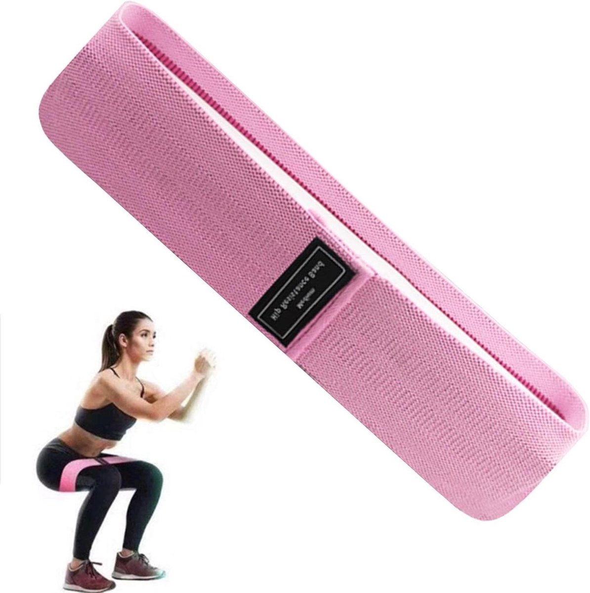 Fitness Banden - Weerstandsbanden Oefenbanden - Spieropbouw Krachttraining - Verbreed Verdikt Design - 76 x 8 cm - Roze