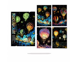 Scratch Art Volwassenen - Glow in the Dark - Knutselen Tekenen - 4x A4