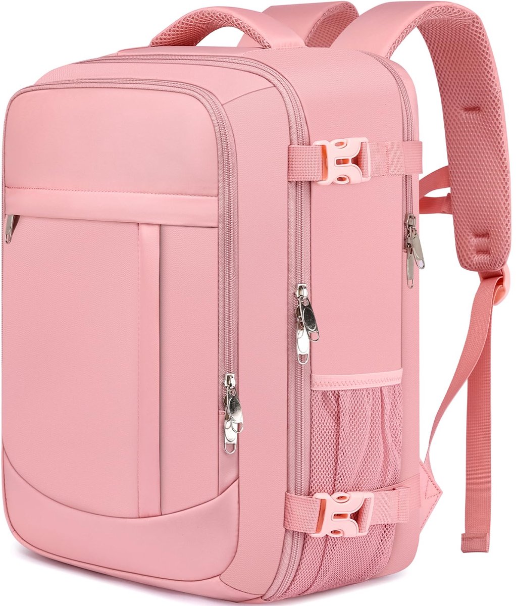 SnelShoppen - Handbagage Rugzak 40x30x20cm voor Ryanair Transavia - Vliegtuigrugzak 24L met Waterdichte Vakken & 15.6 inch Laptopvak, Ideaal voor Reis