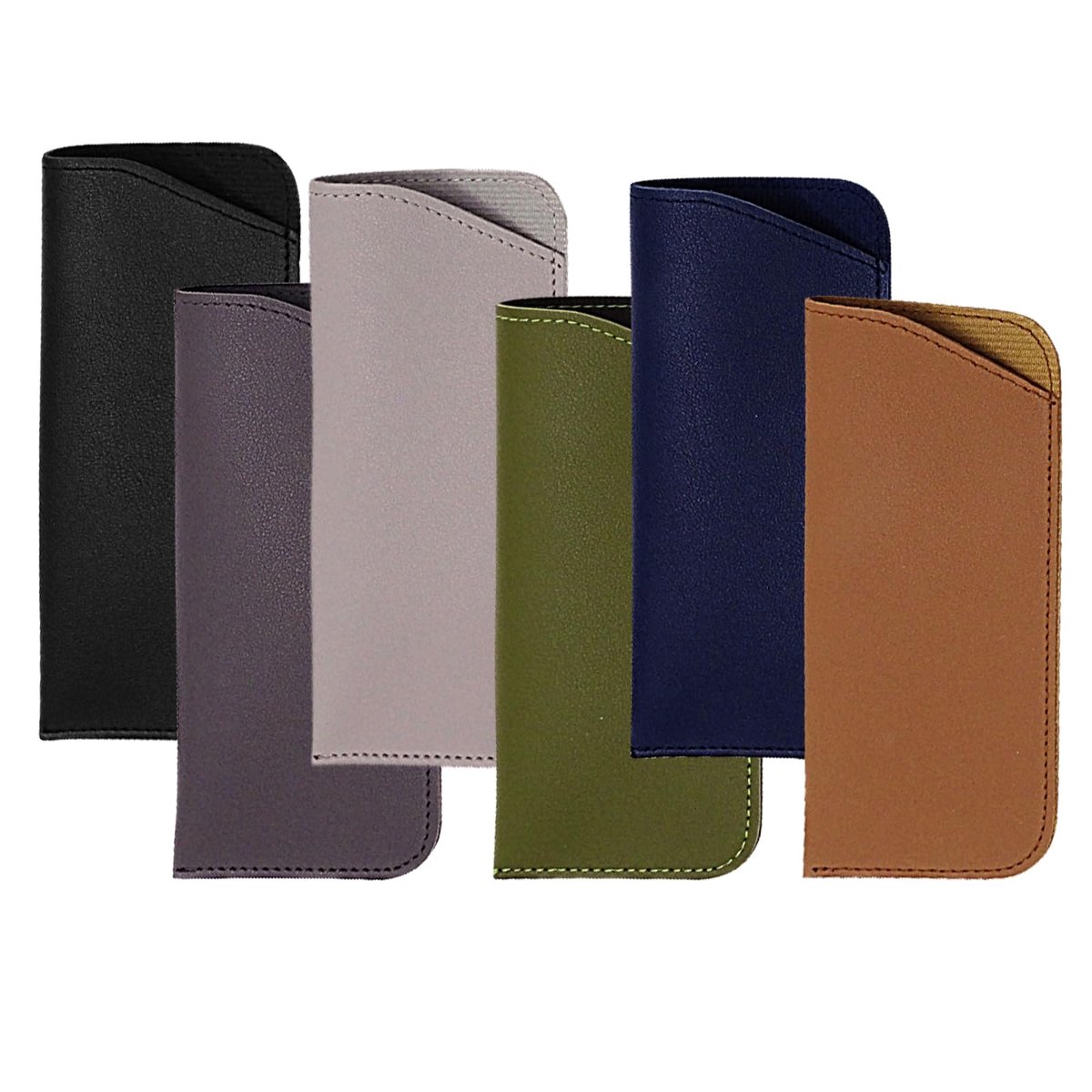 Dailygoods - 6 Stuks Zachte Brillenkoker - Draagbaar Etui voor Zonnebrillen en Brillen, Meerkleurig