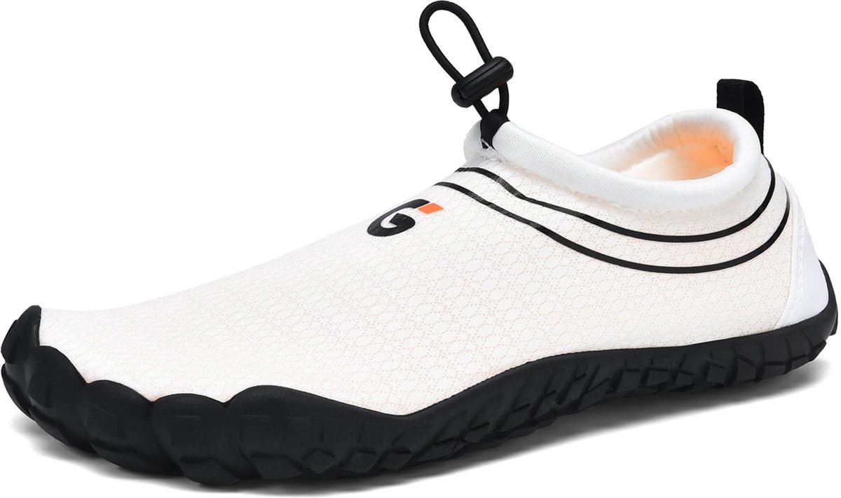 SnelShoppen - GemChve Wasserschoenen Dames en Heren - Sneldrogende Aquaschoenen - Ademend en Antislip Strandschoenen - Barfusschoenen - Kleur Wit - Ma