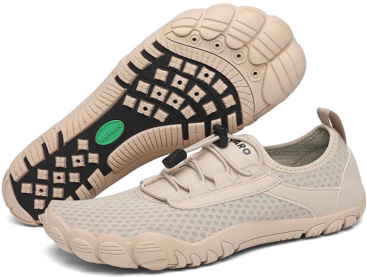 SnelShoppen - Waterschoenen voor Heren en Dames, Sneldrogend, Strandschoenen, Badschoenen, Maat 36-48 EU, New Kaki, Comfortabele en Ademend