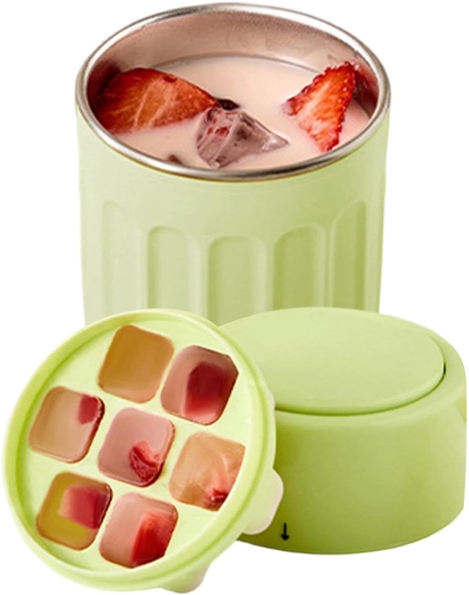IJsblokjesbeker - beker van 304 roestvrij staal - Herbruikbare Makkelijk Loslatende Beker -IJsbereider - voor Kamperen Keuken Thuisgebruik Feestjes Koffie en Whiskey - groen