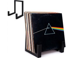 Sikfits LP Opbergsysteem voor 15 LP's - Platenrek - LP Houder aan de muur - LP Houder Staand - Matte Zwart