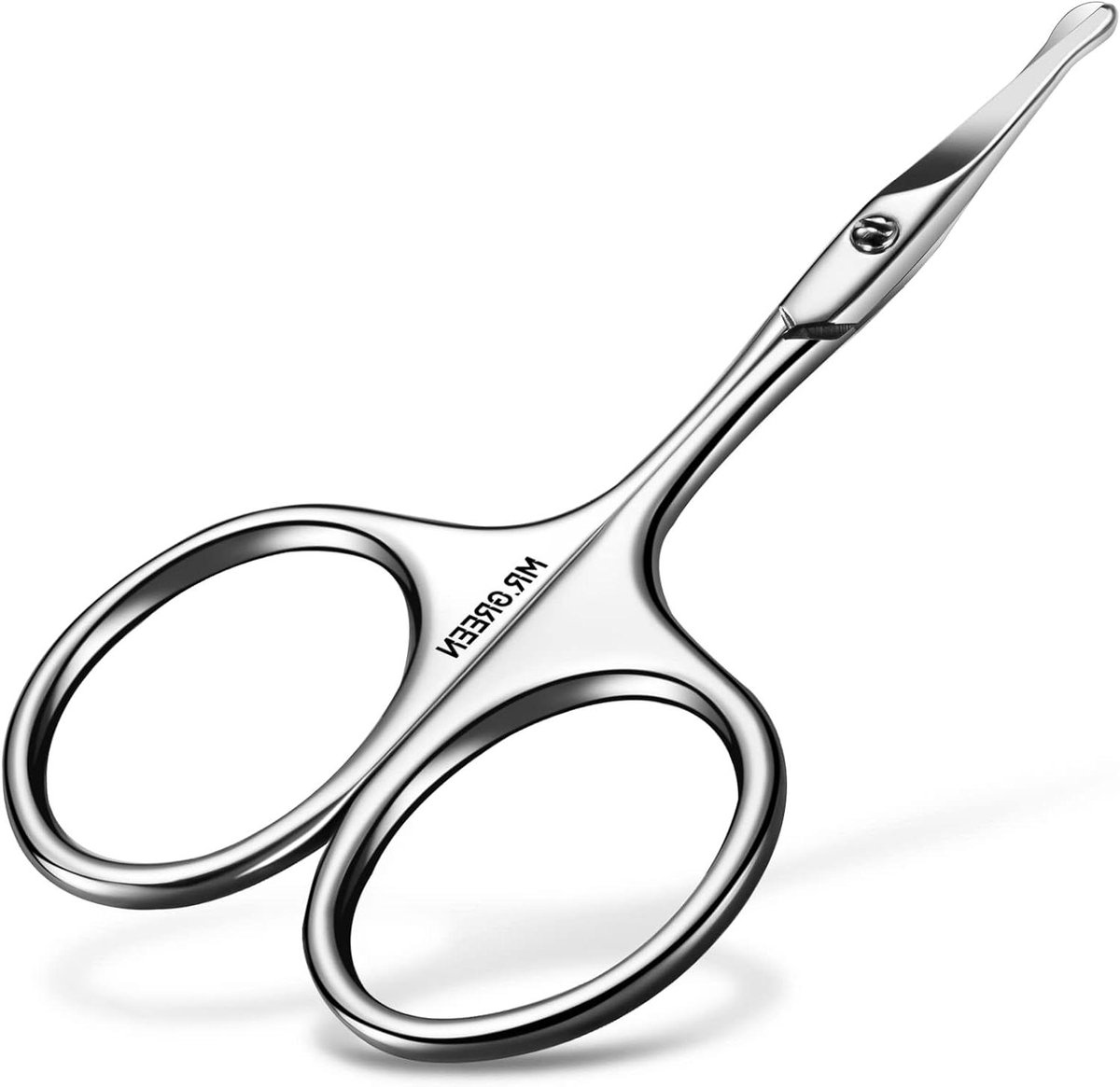 Gezichtshaar Schaar - Neus Haar Schaar - Gezichtsbeharing Trimmen - Ronde Neus - 1 stuk - Zilver