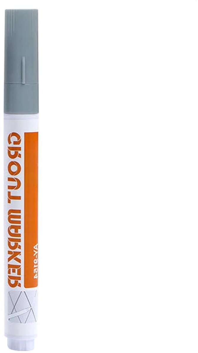Tegel Groutpen - Voegpen Reparatie - Tegels Opfrissen - Sneldrogende Formule - 14 cm - Grijs