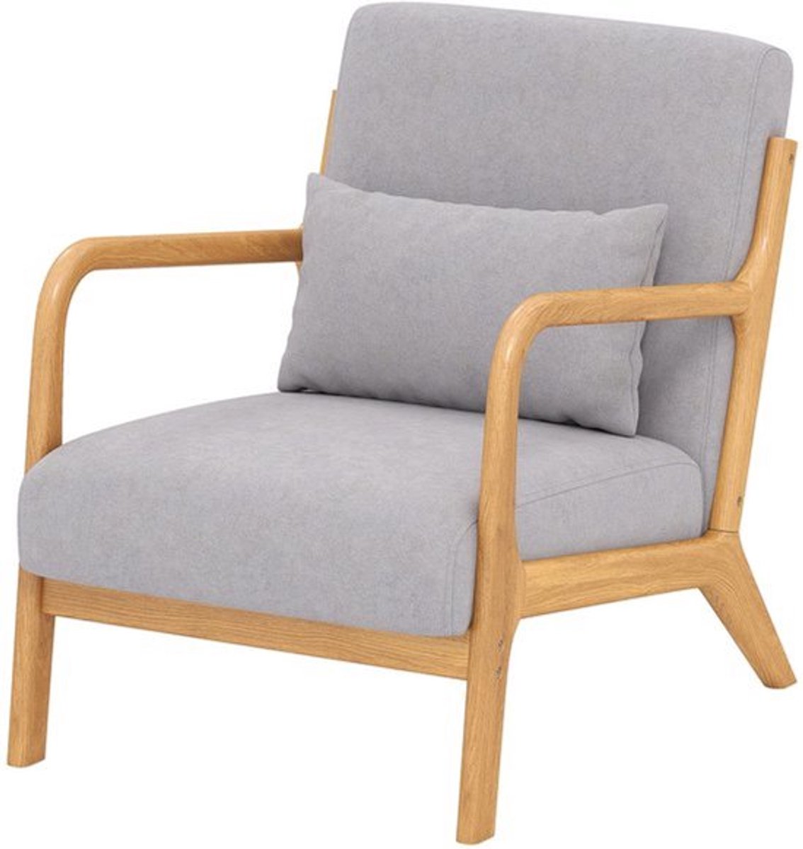Loungefauteuil – Loungestoel – Fauteuil – Relaxstoel – Woonkamerstoel – Houten Frame – Vel