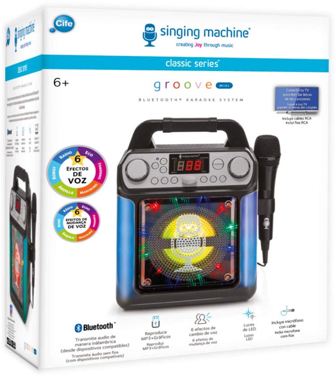 SnelShoppen - Karaoke Set 2019, Meerkleurig Microfoon met Bluetooth, Geschikt voor Feesten, Verjaardagen, Kinderen en Thuisgebruik