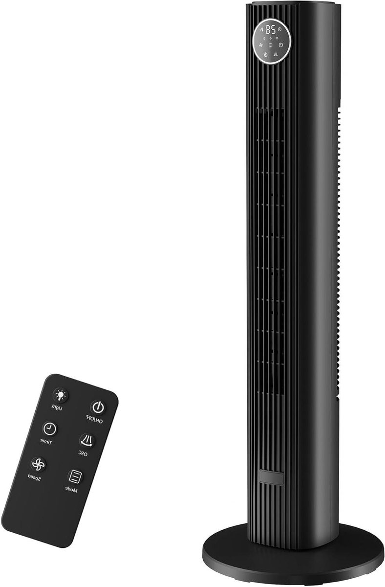 Torenventilator - Zuillventilator Ventilator - Kamers Koelen - Ultra Stil 28dB - 90.5 cm - Zwart