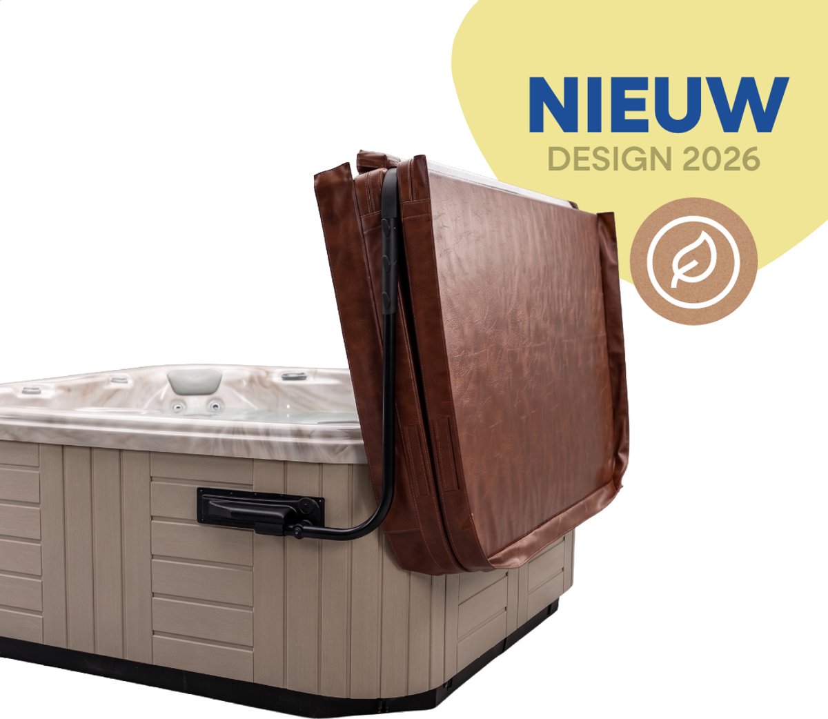LIVIN' Spa Coverlift CM2 - Whirlpool - Spa Coverlift - Jacuzzi deksel lift - Montage aan zijkant - Geschikt voor spa, jacuzzi en Whirlpools tot 268 CM - Zwart