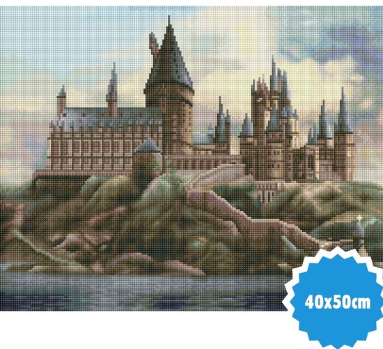F4B Diamond Painting Kasteel – 40x50 cm – Vierkante Steentjes – Landschap