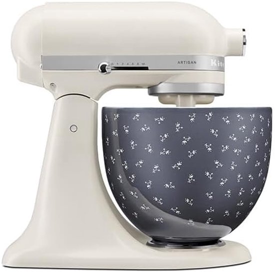 Keramische Mengkom - Bakkom - Bakken en Mixen - Vintage Floral Design - 4.7 Liter - Blauw — afbeelding 3