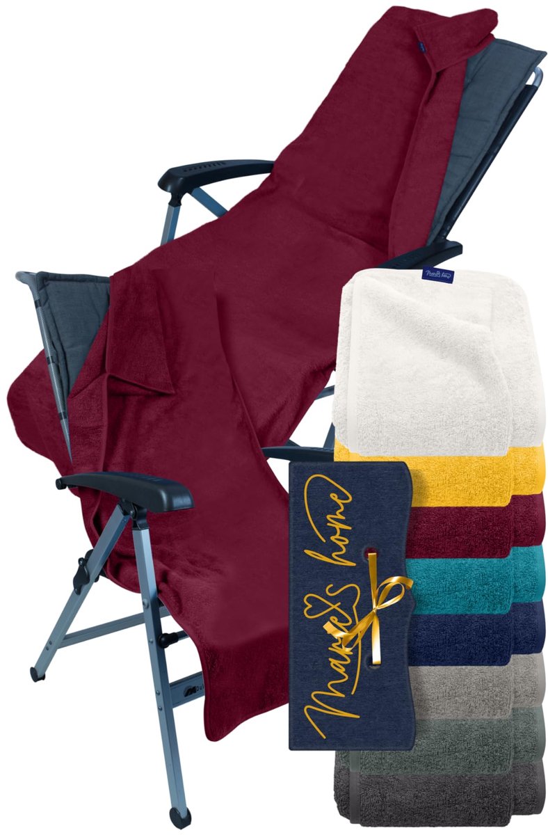 SnelShoppen - Badstof Hoes voor Tuinstoel, Ligstoel 70 x 200 cm - Ideaal voor Campingstoel, Klapstoel, Sauna, Strandstoel, Zwembadligstoel in Diverse