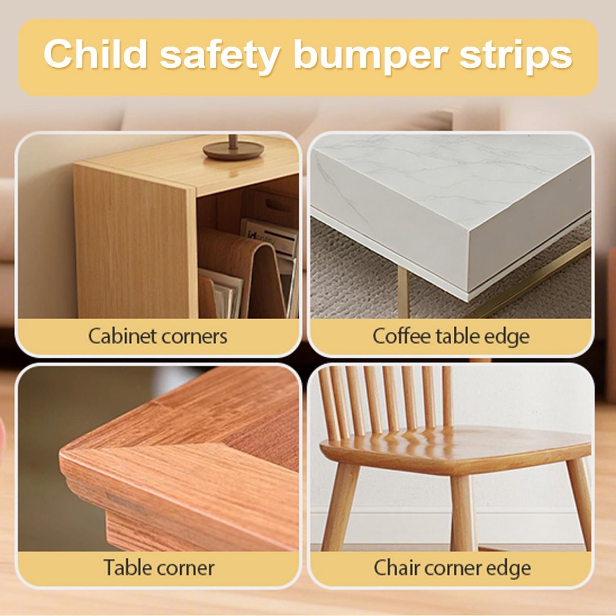 Namajunas - baby veilige stootranden - inclusief 5 hoekbeschermers gratis - zacht en flexibel - kinder veilige - beschadigt meubels niet en laat geen sporen achter - schuimrubber hoekbeschermer - geschikt voor tafel rand, bureau, kasten en meer – foto 7