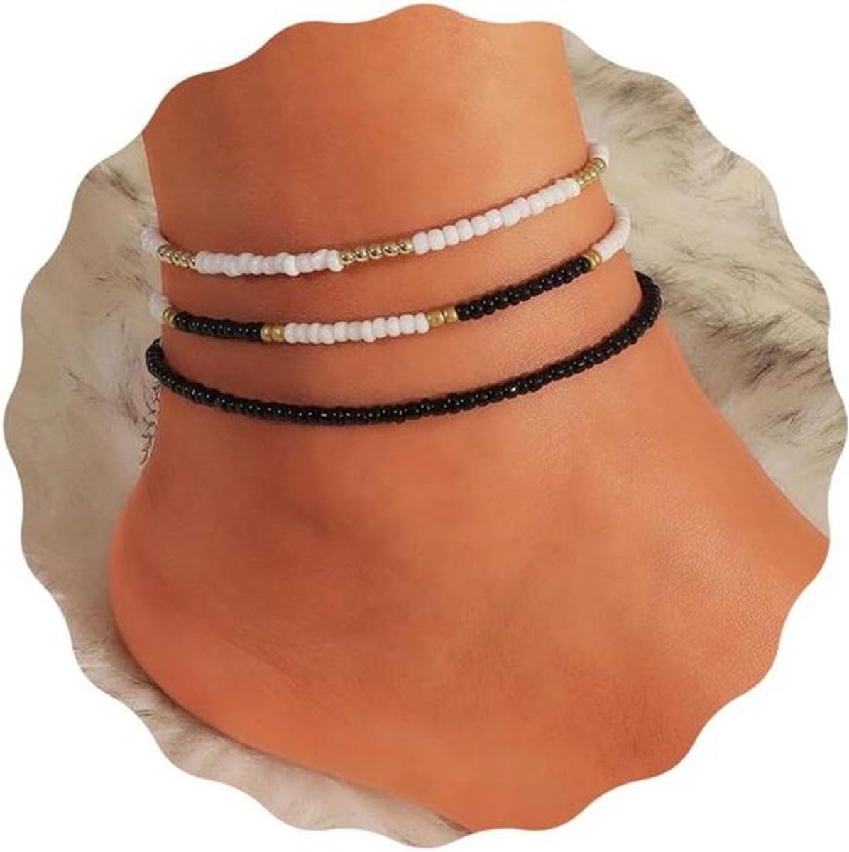 Boho Enkelbandje met Gekleurde Kralen voor Dames - Zomer Strand Voetsieraad