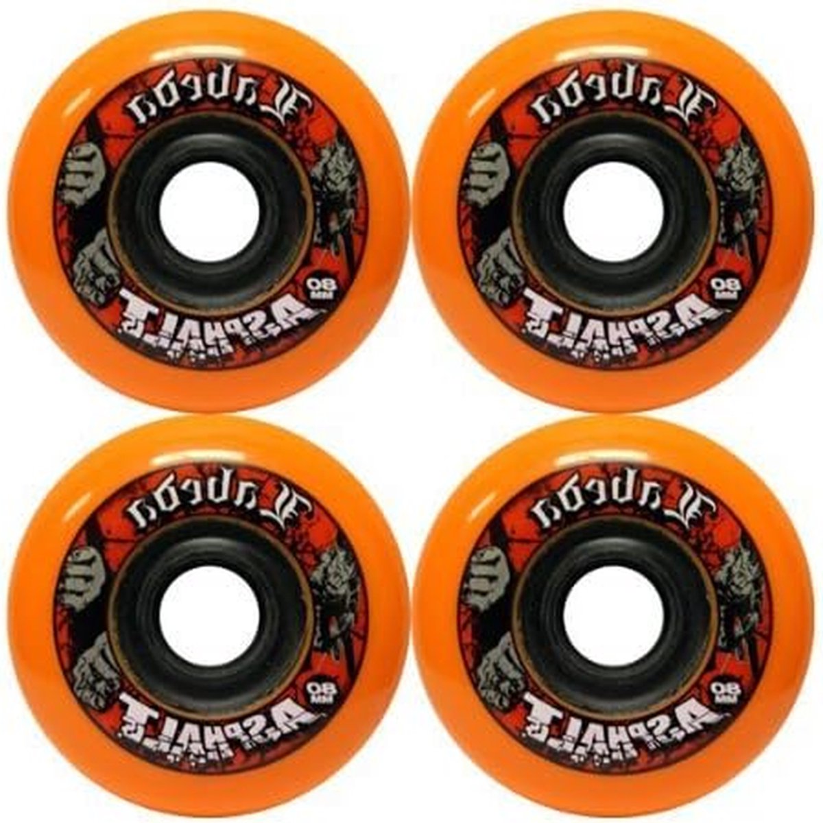Inline Wielen - Roller Hockey Wielen - Buiten Gebruiken - Duurzame Kwaliteit - 80 mm - Zwart