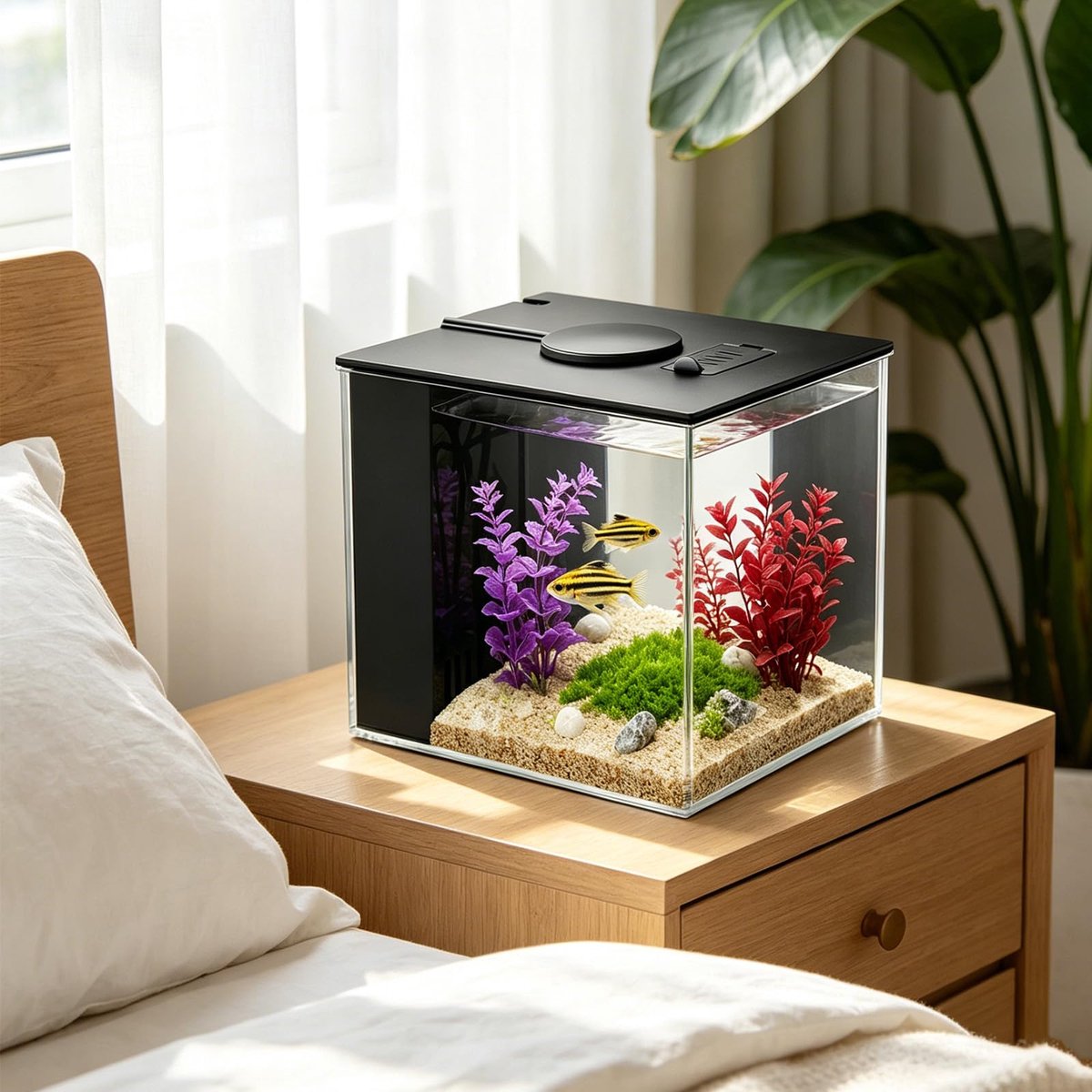 SnelShoppen - Betta Aquarium Complete Set - 20 Liter - Inclusief LED Verlichting, Filter en Decoraties - Ideaal voor Beginners en Kinderen - Perfect v thumbnail 4