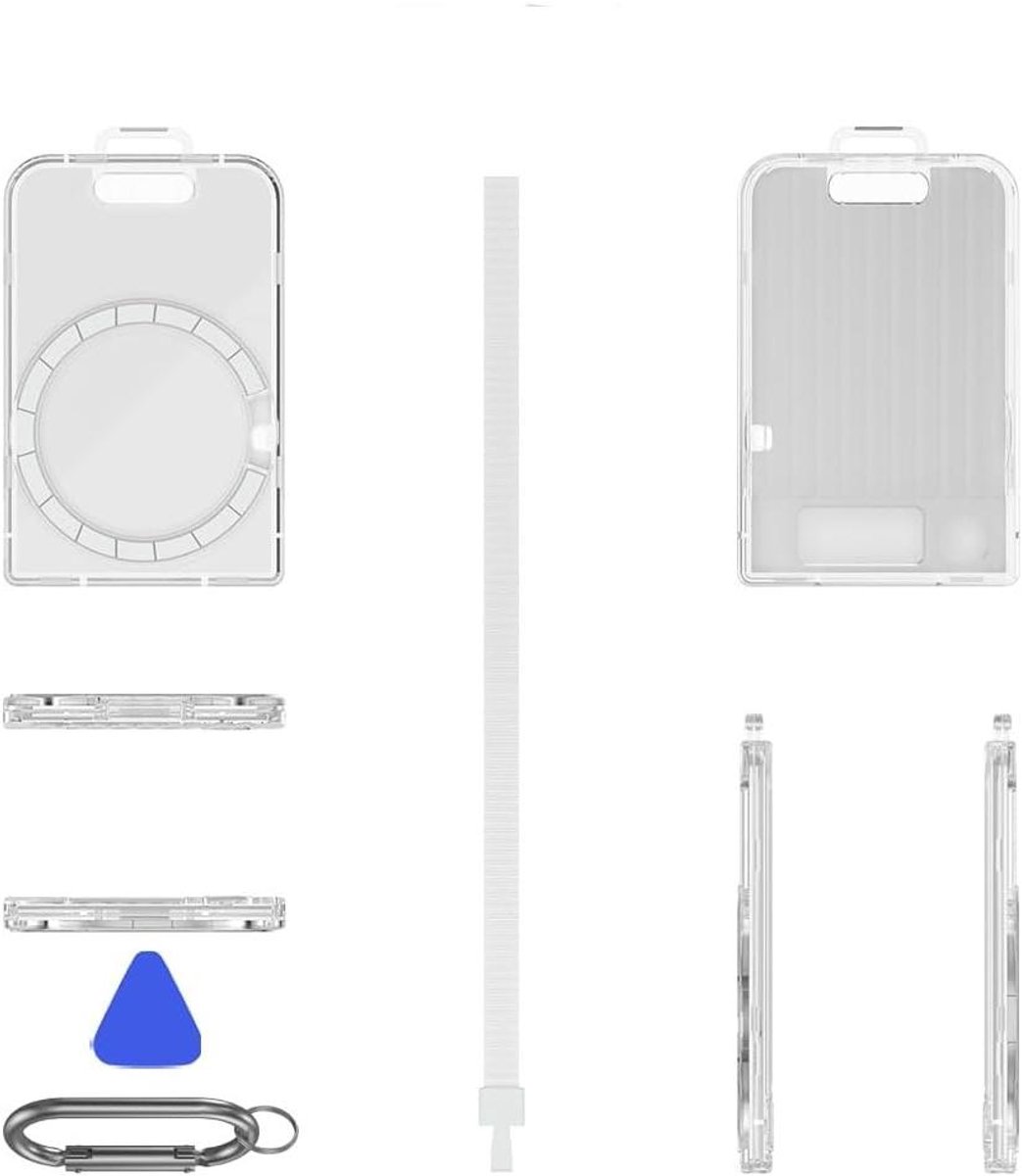 Beschermhoes Voice Recorder - Hoesje Recorder - Apparaat Beschermen - Schokbestendig Ontwerp - 7.7 x 5.4 x 3.7 cm - Transparant