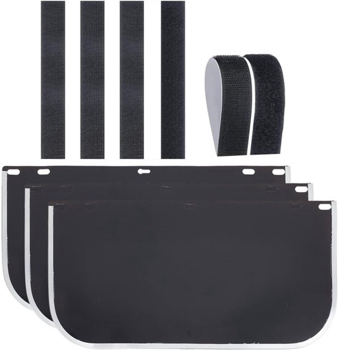 Gezichtsschild 3-pack - Vervangende Lens - 39,3 x 20 cm - Veiligheid Gezicht Scherm - PVC - Vermindert Verblinding - Maskerlenzen