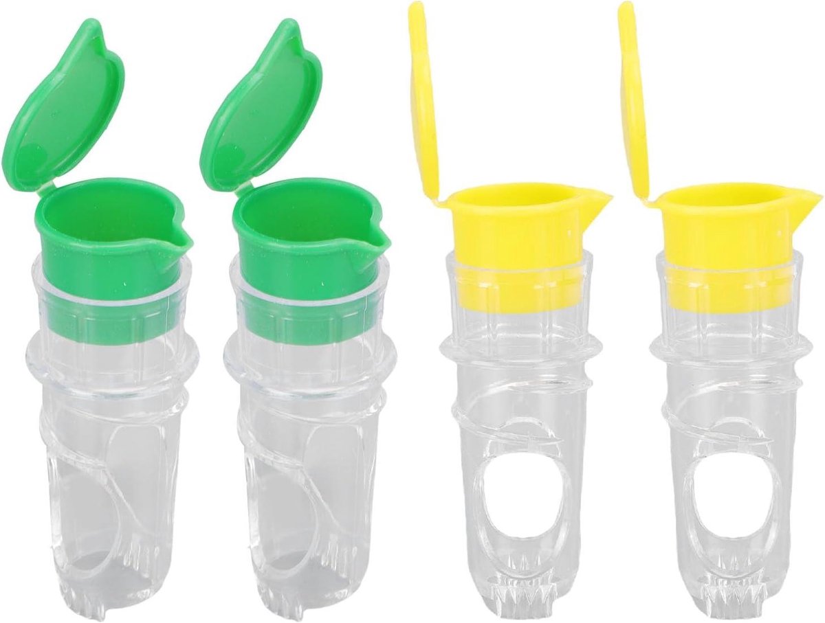 Citruspers - Limoenpers Sapcentrifuge - Vers Sap Maken - Geavanceerd Filterontwerp - 4 Stuks - Geel en Groen
