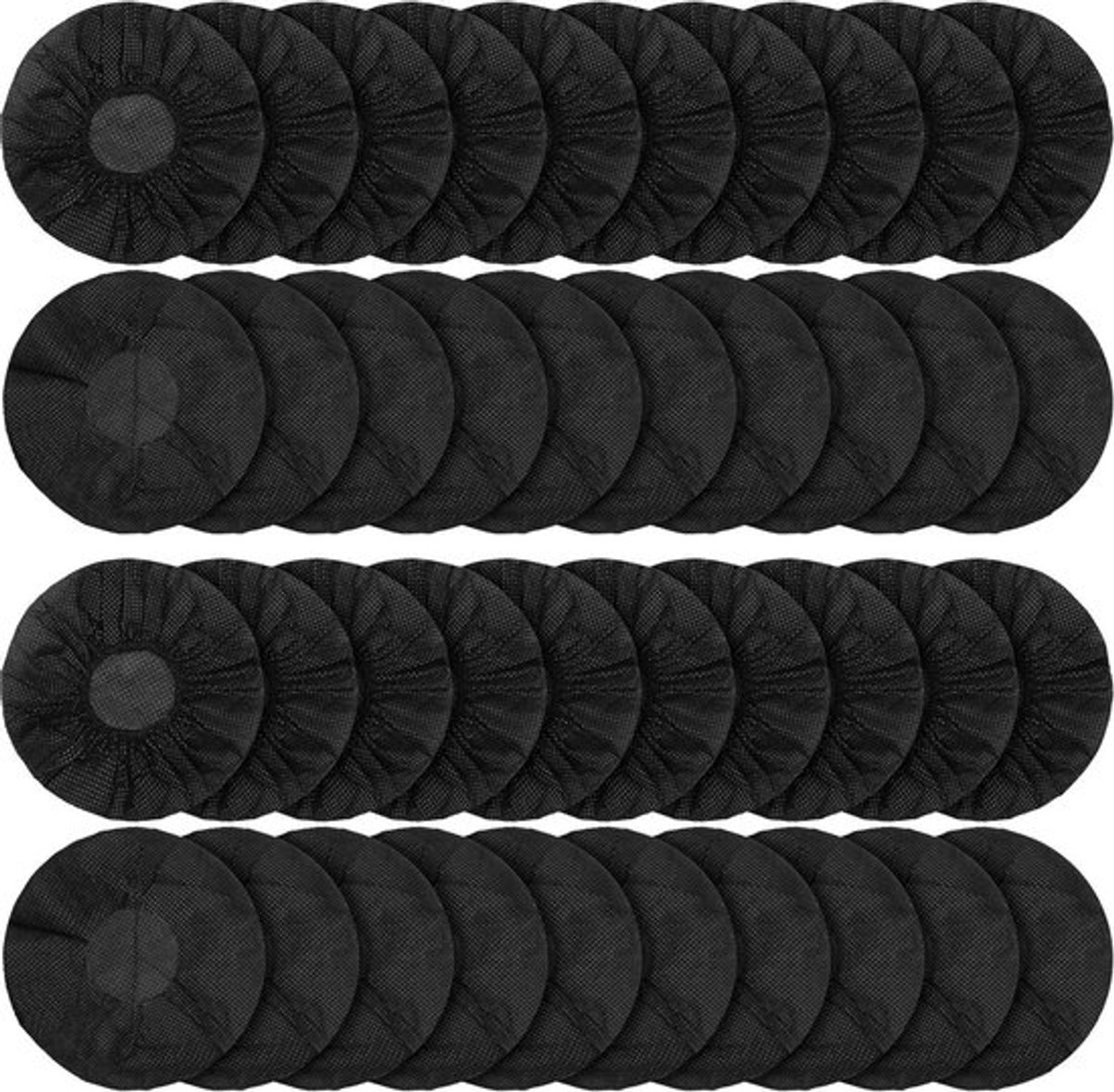 100 stuks zwarte oorhoezen voor op oor hoofdtelefoon - Hygiënische stretch oorschelp covers