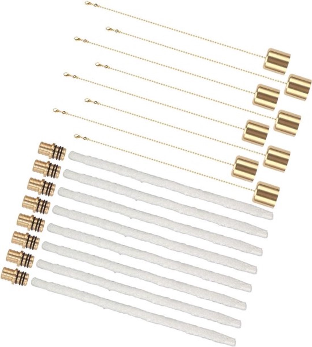 DIY Wijnfles Fakkel Kit met Messing Lont Houders en Decoratie - Zelfgemaakt - Ringen - Fakkel DIY - Zaklamp Houder