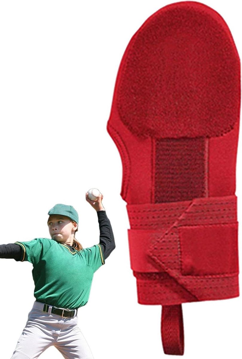 Glijdende Honkbalhandschoen - Softbalhandschoen Beschermer - Sportbeoefening - Verstelbare Compressieband - Volwassenen Unisex - Rood