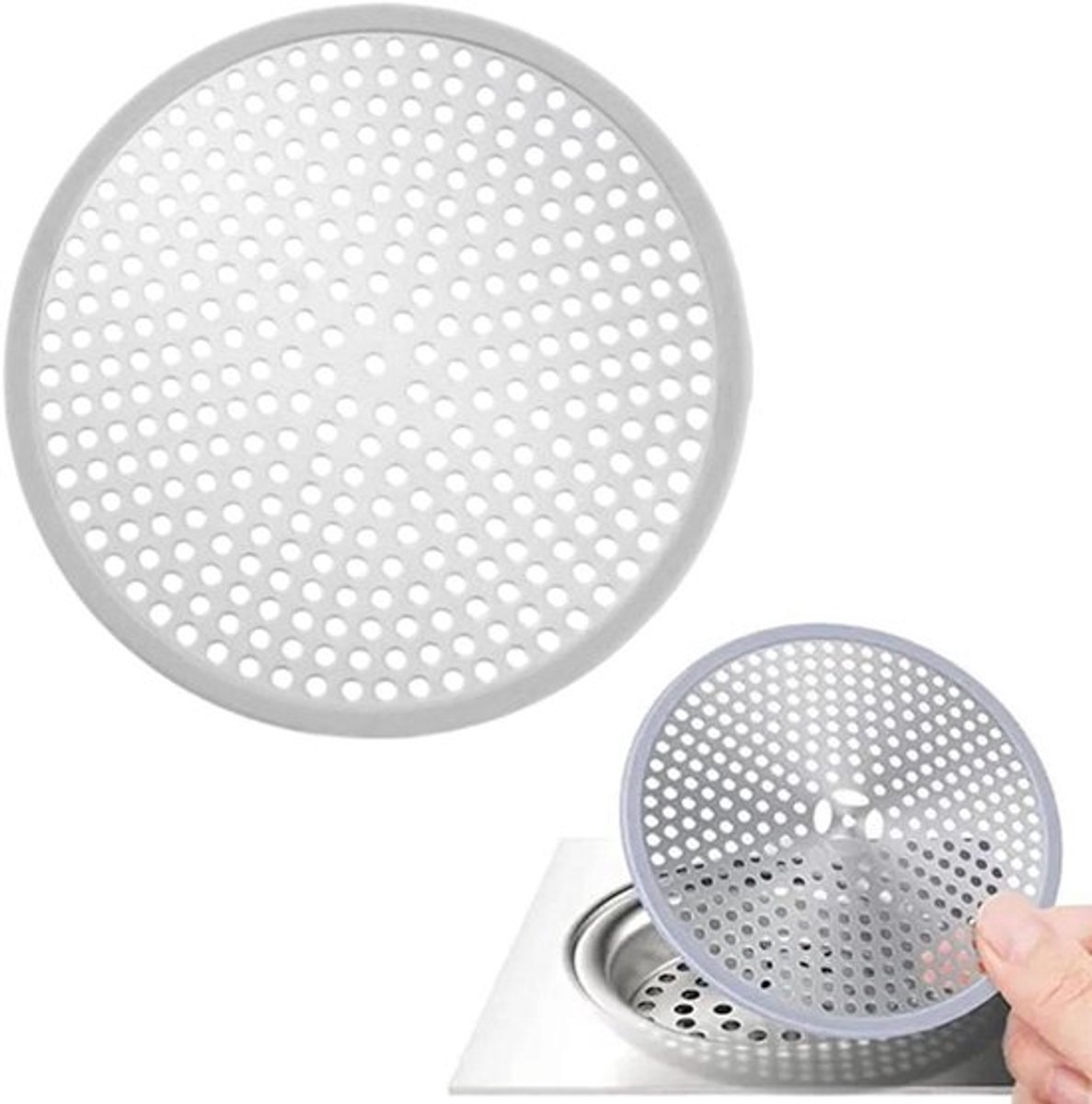 Haarvanger doucheafvoer voor badkamer en keuken - Voorkomt afvoer verstopping - Zeef trap filter - Afvoerbeschermer【75 characters】