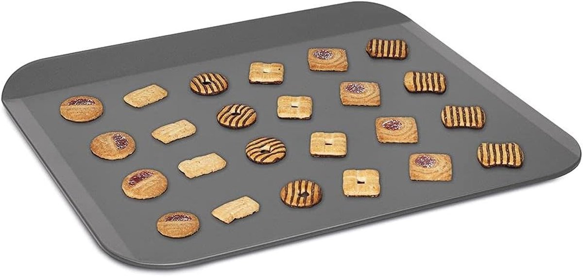 Bakplaat Koekjesvorm Koekjes Bakken Dubbele Antiaanbaklaag 35x40cm Rood Grijs