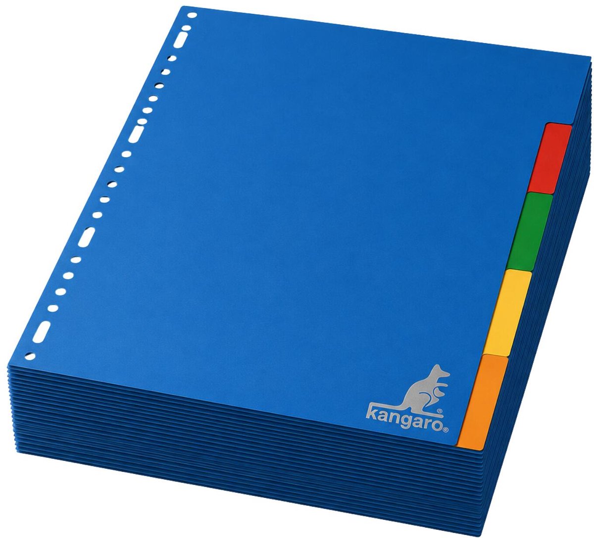 Stylex tabbladen set - 20x stuks - gekleurd - 23 ringen - A4 formaat - kunststof - voor ringmappen