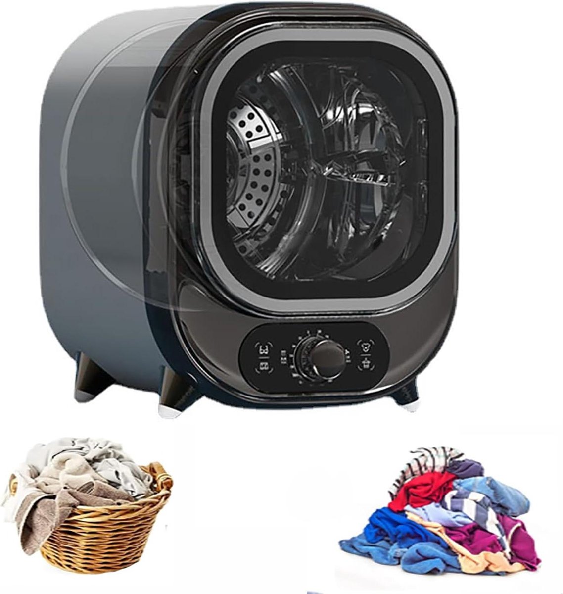 Mini Droger Kleine Wasdroger Snel Kleding Drogen Stil 35 Decibel 5.1 kg Capaciteit Lichtblauw