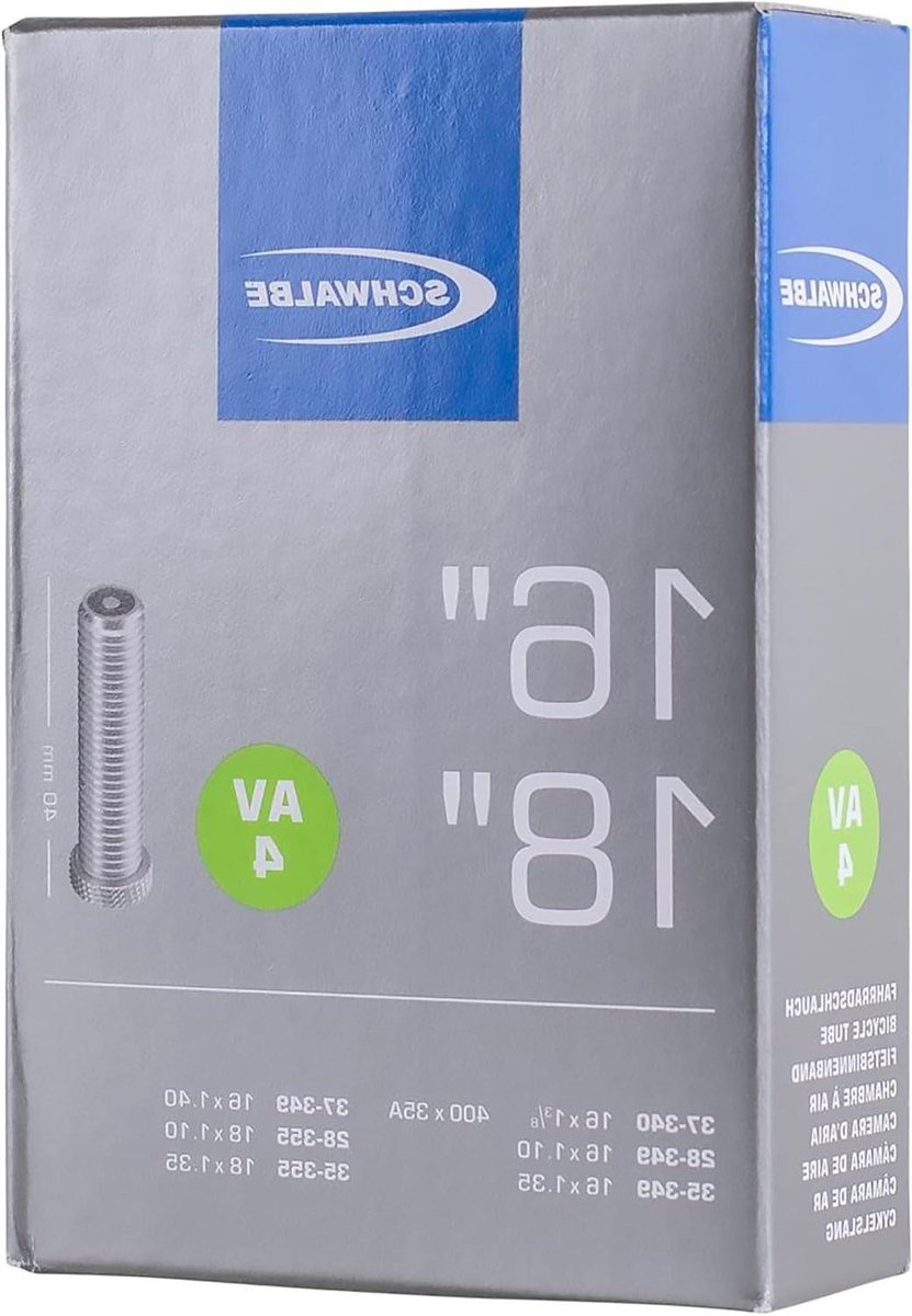Binnenband Fiets - Reserveband - Fietsen Onderhoud - Schrader Ventiel - 40mm - Zwart