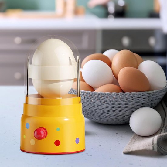 Eimixer Shaker - Keuken Gadget - Gouden Eimengsels Maken - Handmatige Trekker - Compact Ontwerp - Geel — afbeelding 2