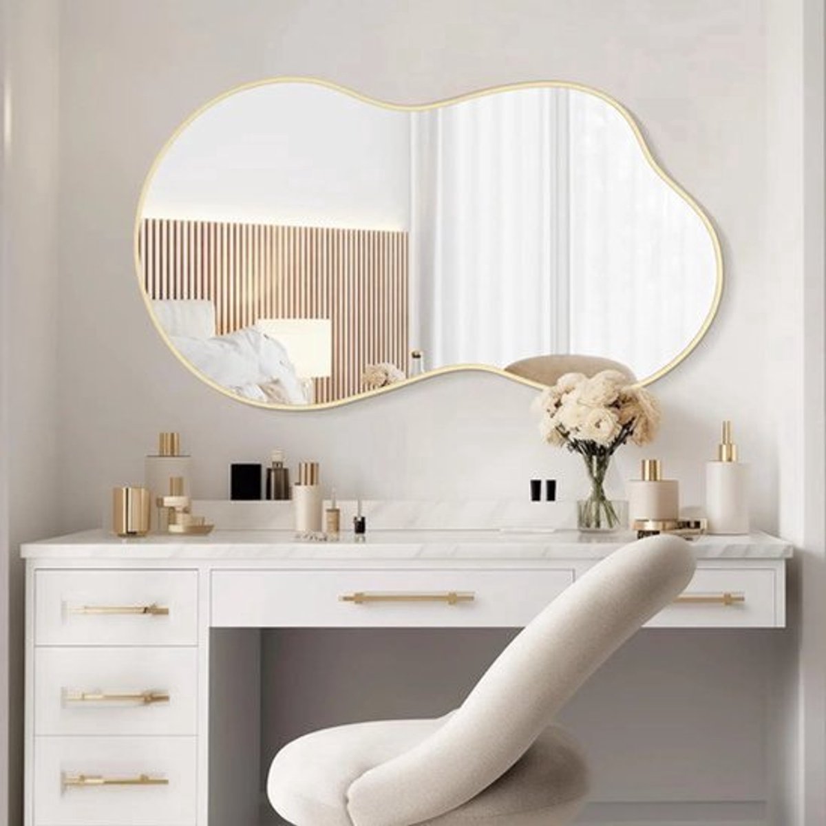 Asymmetrische Wandspiegel – Onregelmatige Spiegel – Decoratieve Spiegel – Badkamerspiegel